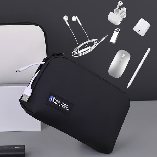 Tech Accessory Organizer Taske til kabler, mus, høretelefoner Black Black