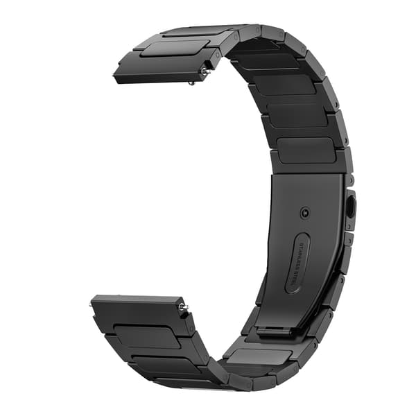 Premium 22mm Musta Titaani Seos Kellon Ranneke - Yleismalli
