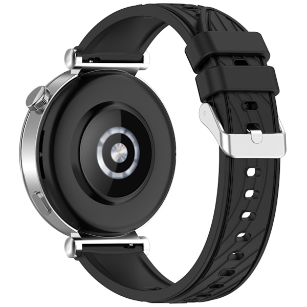 Stilfuldt silikone armbånd til Huawei GT5/GT5 Pro - 18mm Sort