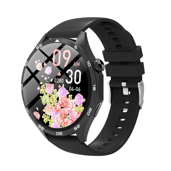 Multifunktionelt Smartwatch med Bluetooth-opkald, pulsmåler og tilpasselig urskive Black Black