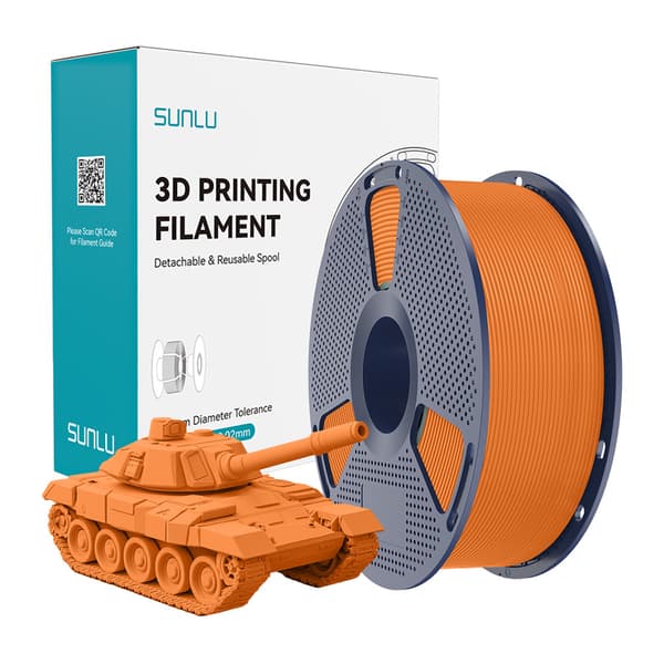Sunlu PLA+ High-Speed orange filament, 1,75 mm, ±0,02 mm til FDM 3D-printere
