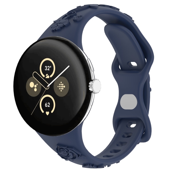 Mönstrat Klockarmband för Google Pixel Watch 1.2 Marinblå