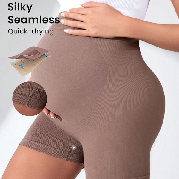 Graviditetscapreleggings, 2-pack över magen träningsyogabyxor M