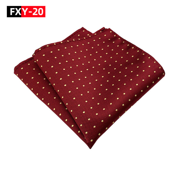 Kostymnäsduk för män Mode Dot Square Handduk Wavelet Dot Pocket Square Röd