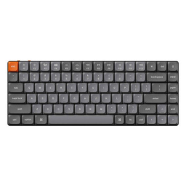 Keychron K3 Max QMK/VIA RGB matalaprofiilinen ultraohut punainen kytkin langaton mekaaninen näppäimistö Harmaa