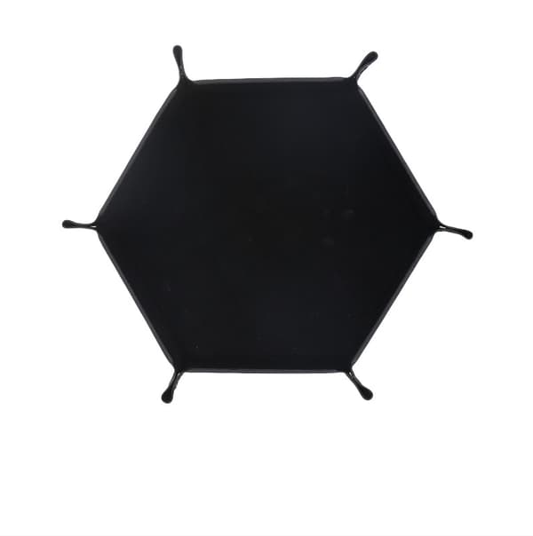 Hexagon Velvet Desktop Storage Box Black Black
