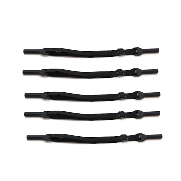 Justerbara glasögonband för vuxna - 5-pack Svart