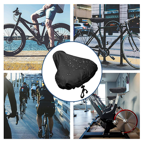 2-pack vattentätt sadelöverdrag med dragsko / Regnskydd för cykelsadel Blå