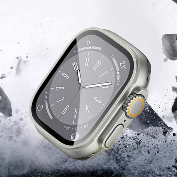 Kellon kotelo näytönsuojalla Apple Watch Ultra 8/7 Hopea 45 mm