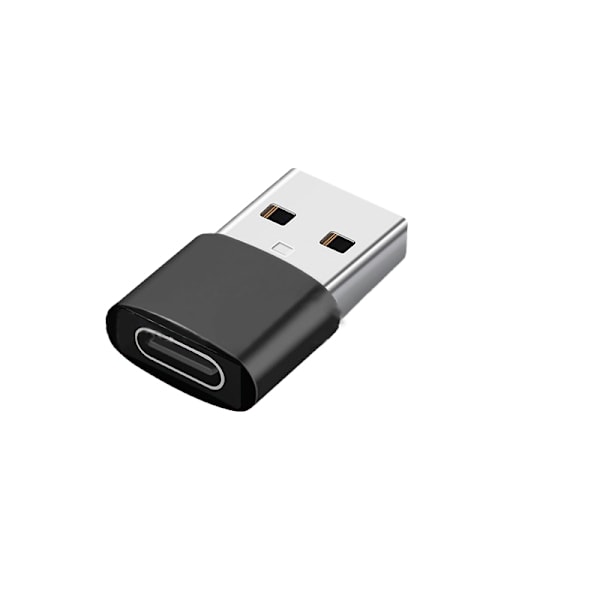 INF 2-pack USB-C till USB-adapter för dataöverföring och laddning Svart