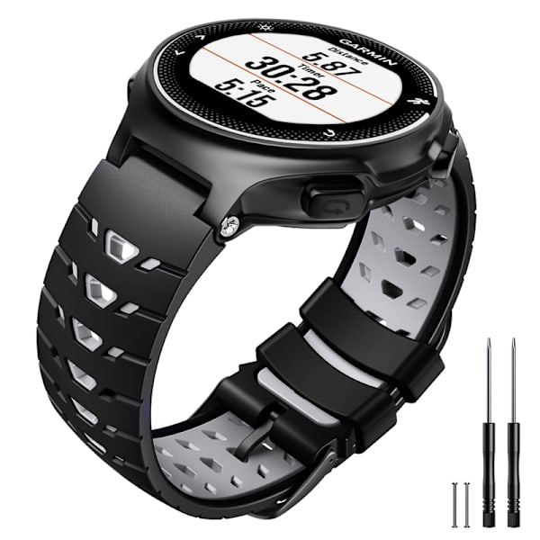 Kellon ranneke Garmin Forerunner 630 silikoni musta/harmaa