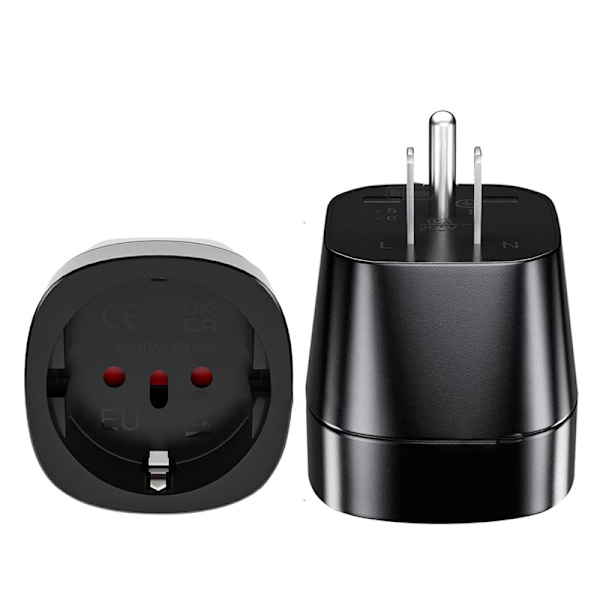 EU til US Rejseadapter Kompakt og Praktisk Black Black
