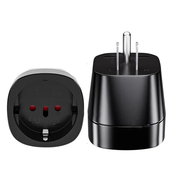 EU till USA Reseadapter Kompakt och Bekväm Black Black