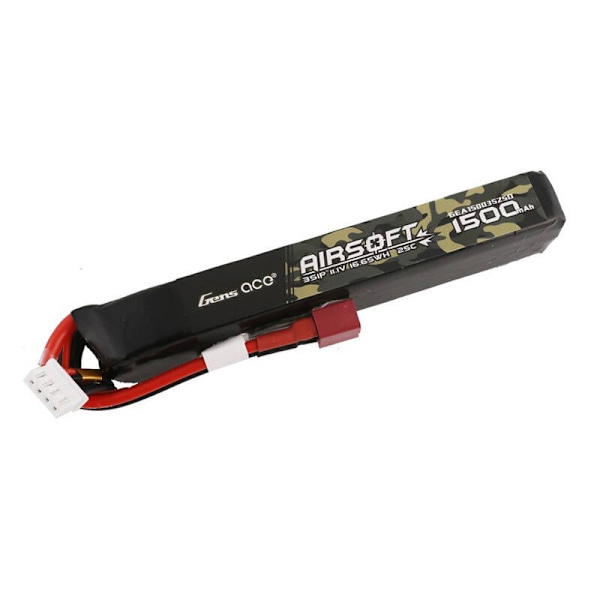 Gens ace 25C 1500mAh 3S1P 11,1V Airsoft Gun Lipo-batteri med T-stik