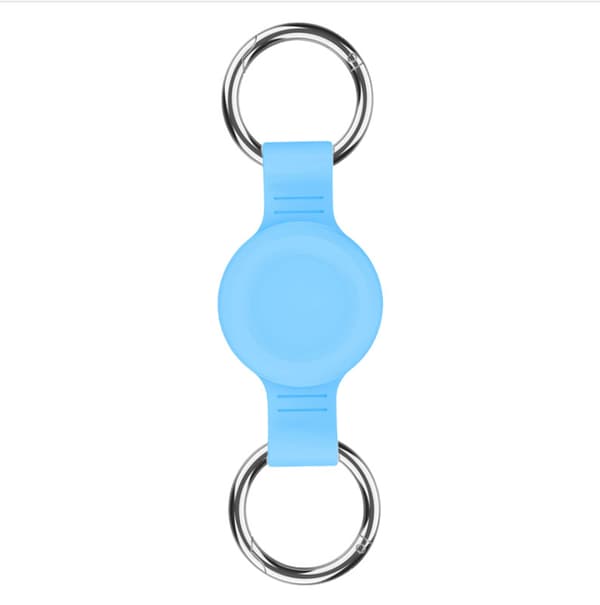 Silikonebeskyttelsesetui til Apple AirTag Pet Tracker LightBlue LightBlue