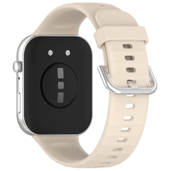 Silikoniranneke Huawei Fit 4 - Vaaleanpunainen, Hopeinen Solki Keltainen