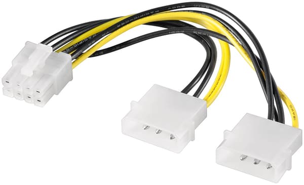 Virtakaapeli/sovitin PC-näytönohjainkorteille; PCI-E - PCI Express 8-pin