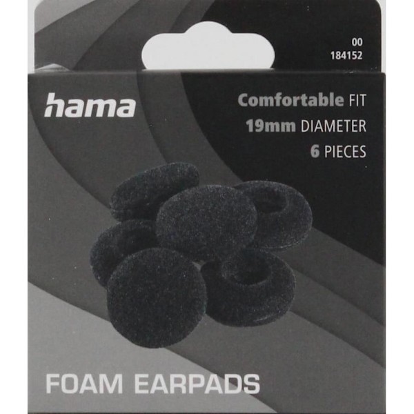HAMA Vaihtokorvatyynyt 19 mm 6 kpl