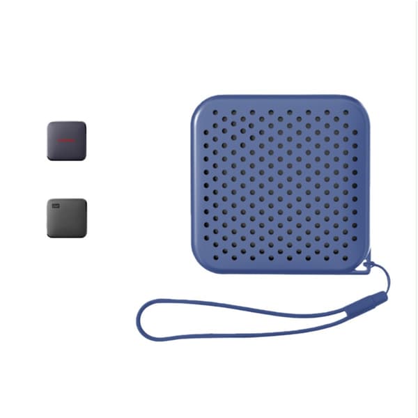 Silicone Protective Case for Elements SE SSD kompatibelt med Elements SE SSD - stöttålig tvättbar med bärremshål Blue Blue