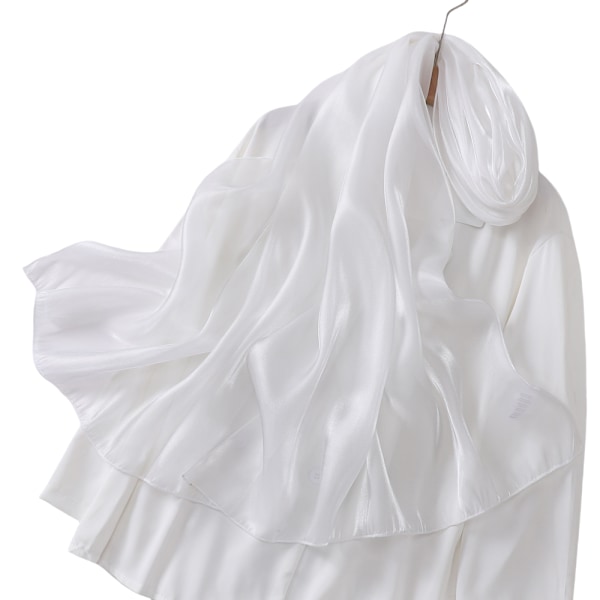 Elegant organza tørklæde Hvid