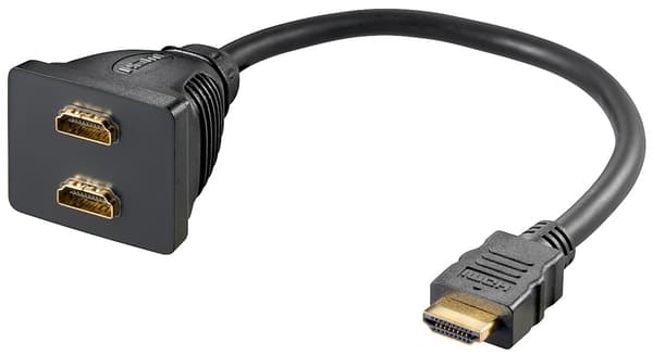 HDMI â„¢ -kaapelisovitin, kullattu
