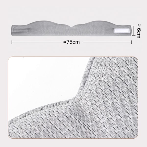 Heltäckande sovmask för ögon och öron Grey Grey
