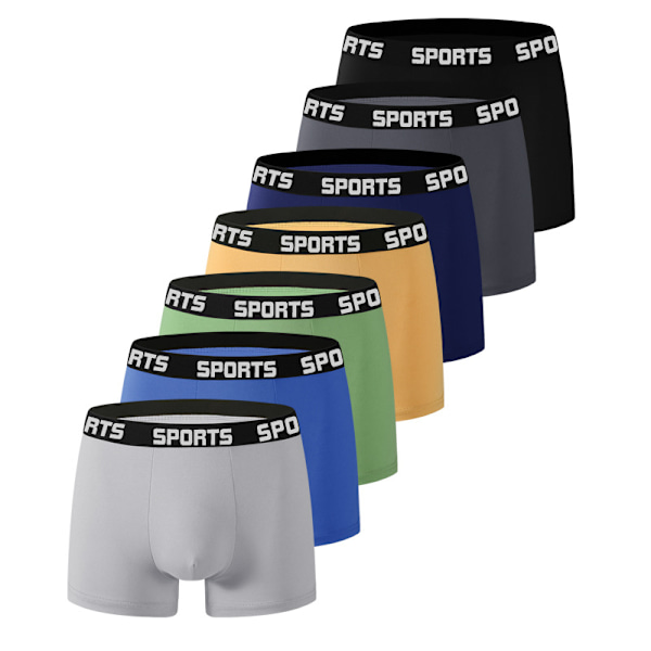 Boxershorts för män, säker och stödjande passform 7-pack Flerfärgad M