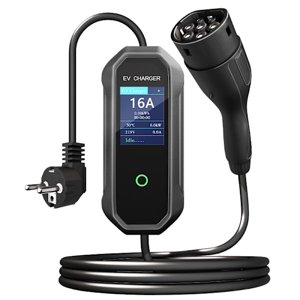 EV-laddare, 16A 3,5KW Bärbar EVSE Level 2-laddningskabel