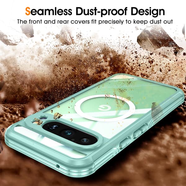 Skyddsfodral för Google Pixel med 360° Magnetiskt Stativ Green Google Pixel 9 Green