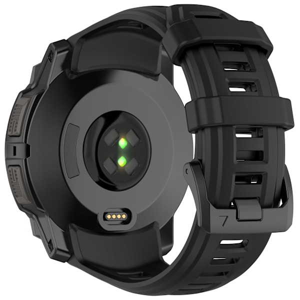 Premium Silicone Garmin Instinct 3 Band til 45mm - Sort