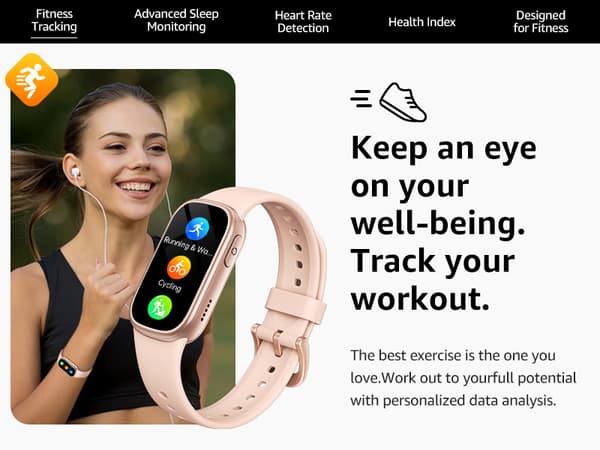 Älykello Bluetooth-puheluilla ja terveyden seurannalla Pink Pink