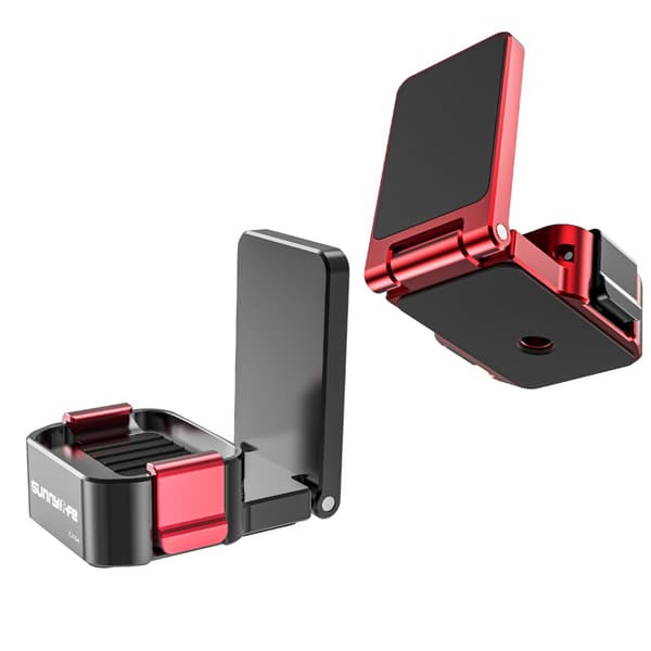 Magnetiskt snabbfäste i metall kompatibelt med Osmo Pocket 4/3 — aluminiumlegering, silikonvadderat, 180° justerbart Red Red
