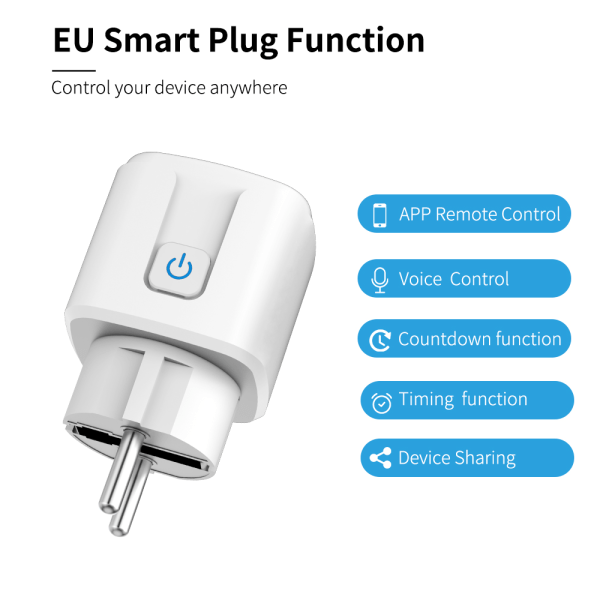 INF Smart Plug Wifi kaukosäädin 4 kpl 16A