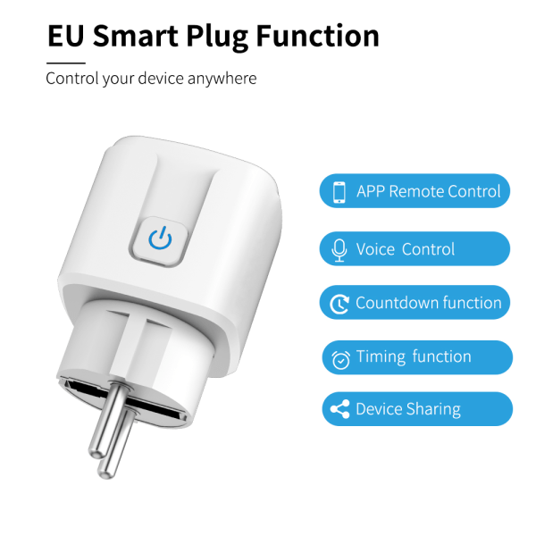 Smart Plug europæisk standard 4-pak  16A