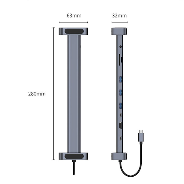 10-in-1 USB-C -keskitin: Laajenna kannettavasi potentiaalia