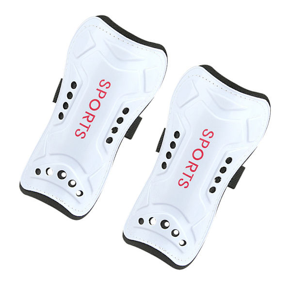 Youth Shin Guards Fodbold med rem Hvid