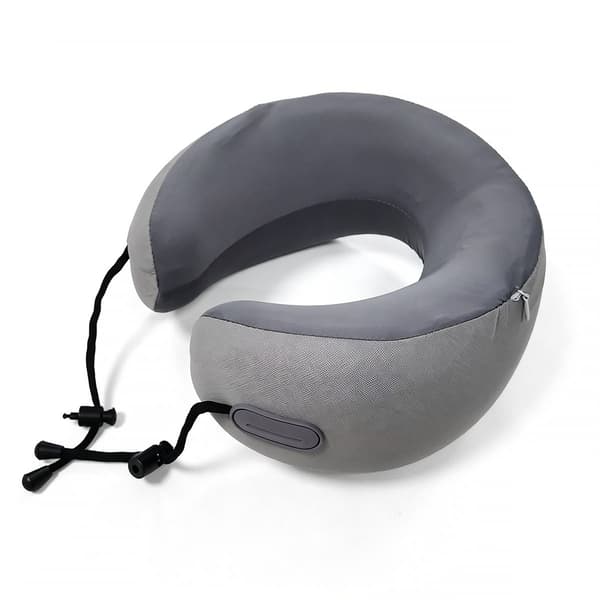 U-formad Resekudde i Memory Foam: Bekvämt Nackstöd för Resor Grey Grey