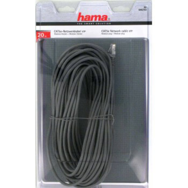 HAMA Kabelnetværk CAT5e UTP Grå 20m