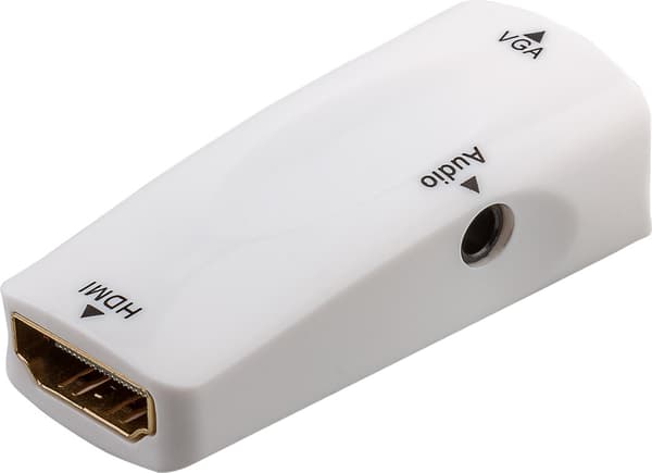 Kompakt HDMI™/VGA-adapter inkl. ljud