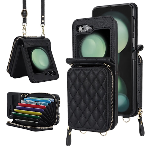 Kortholder Folde Etui til Moto Razr 40 U - Sort
