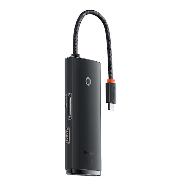 Baseus Lite Series Hub 6w1 USB-C till 2x USB 3.0 + USB-C + HDMI + SD/TF (svart)