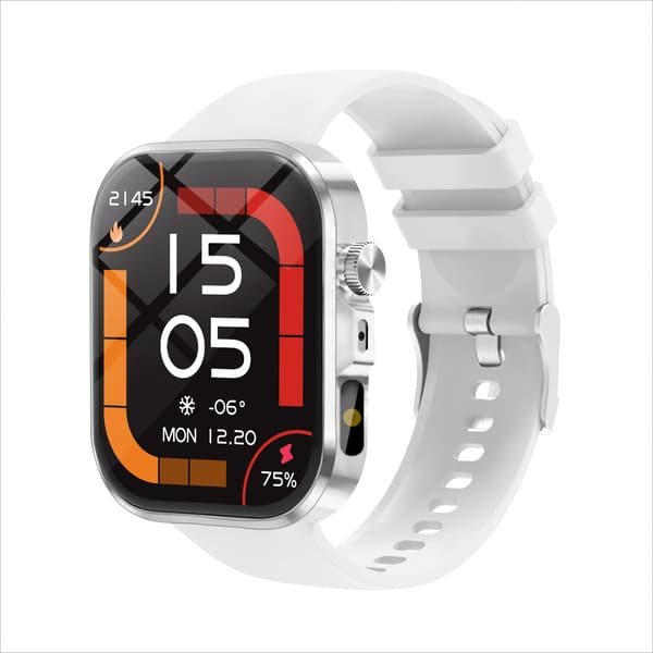 Multifunktionell Smartwatch med Bluetooth-samtal och Hälsoövervakning kompatibelt med smartphones Silver Silver