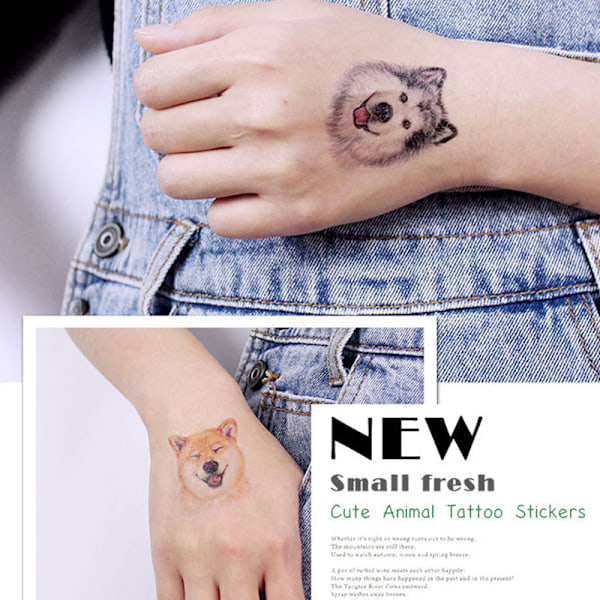 Paket med 10 ark tillfälliga tatueringar Modell 9