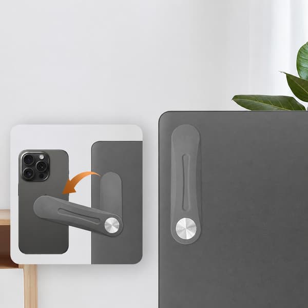Magnetiskt laptopstativ för dubbla skärmar, kompakt och hopfällbart ABS-tillbehör Black Black