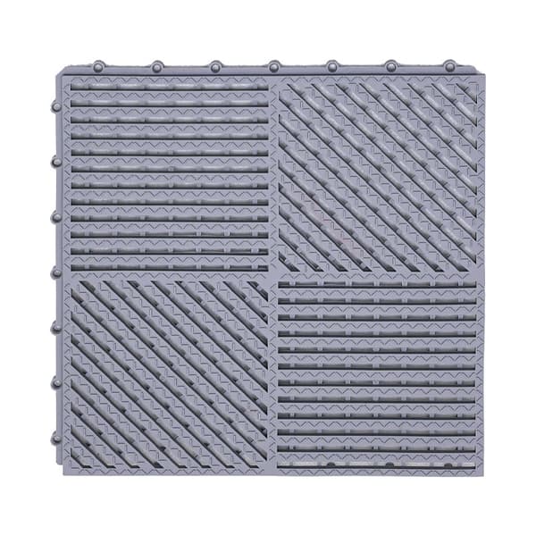 12-pack halkfria badrumsmattor LightGrey LightGrey