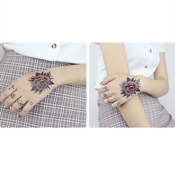 Paket med 10 ark tillfälliga tatueringar model 1