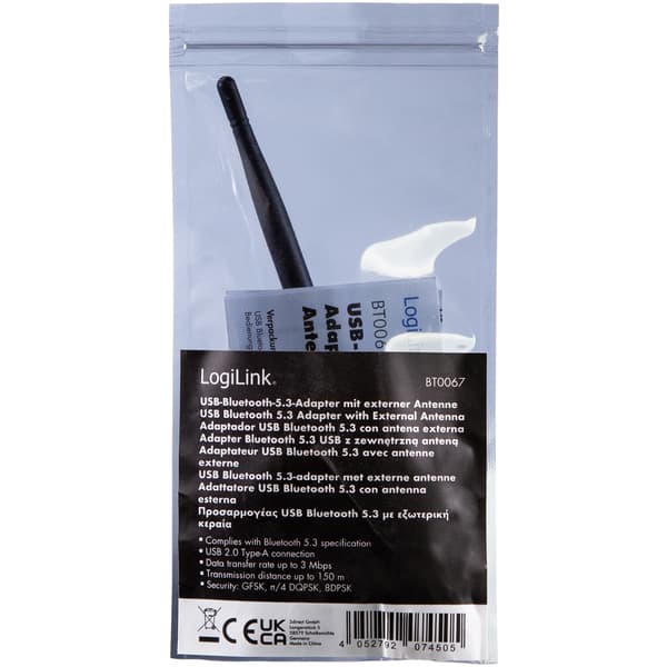USB-sovitin Bluetooth 5.3 antennilla 150 m