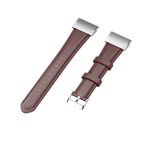 Klockarmband i äkta läder (Fenix6/5/945/MARQ) Brun 22 mm