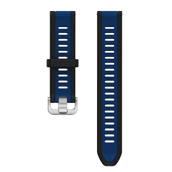 Silikone Urrem til Garmin Smartwatches Blå+sort 22 mm