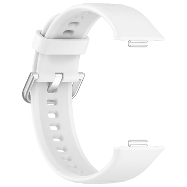 Silikonarmband för Huawei Fit 4 - Ljusrosa, Silverspänne Vit